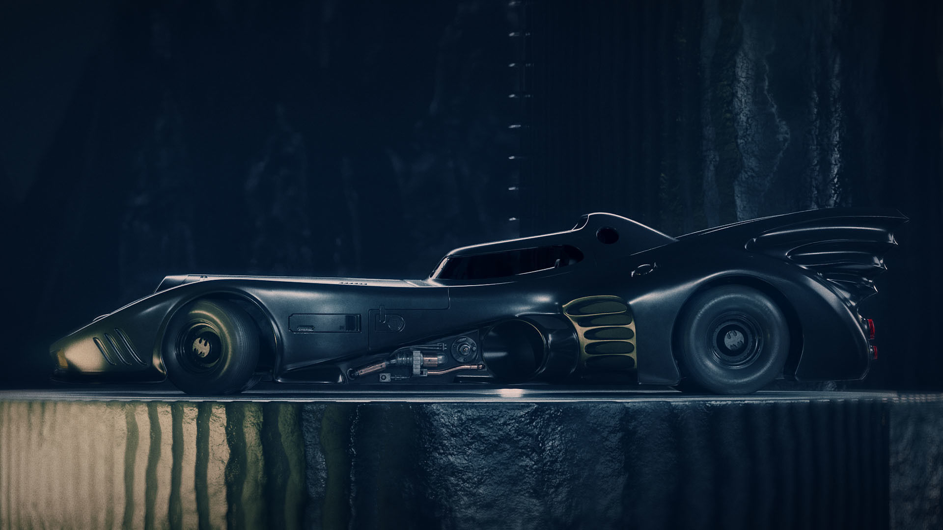 1989 Batmobile Low-poly 3D model_3