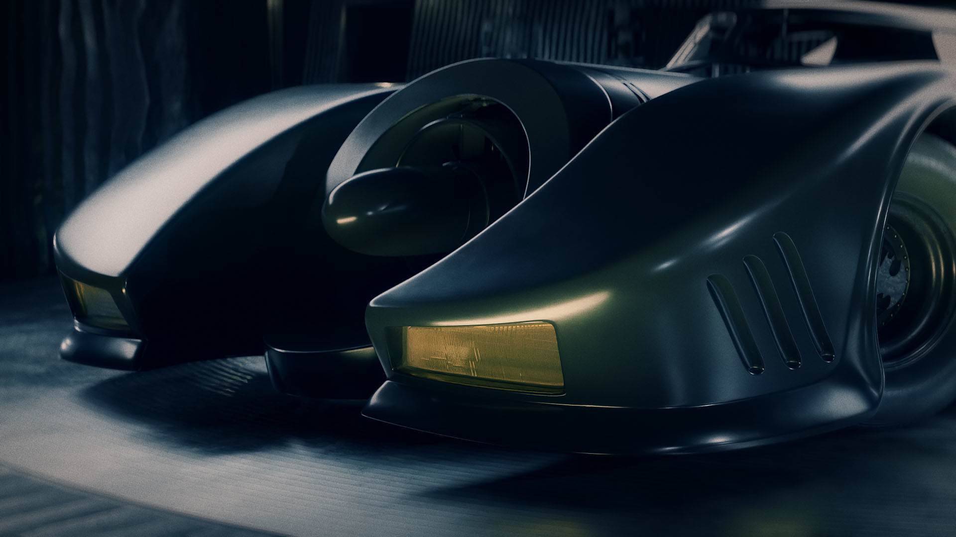 1989 Batmobile Low-poly 3D model_8