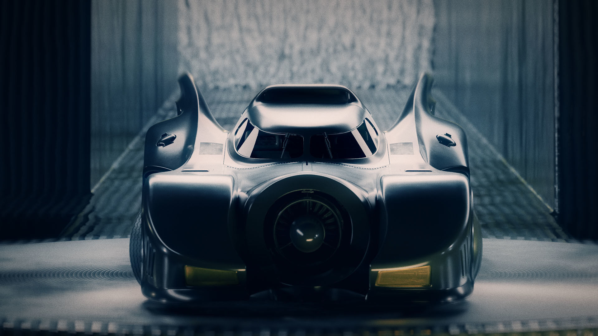1989 Batmobile Low-poly 3D model_2