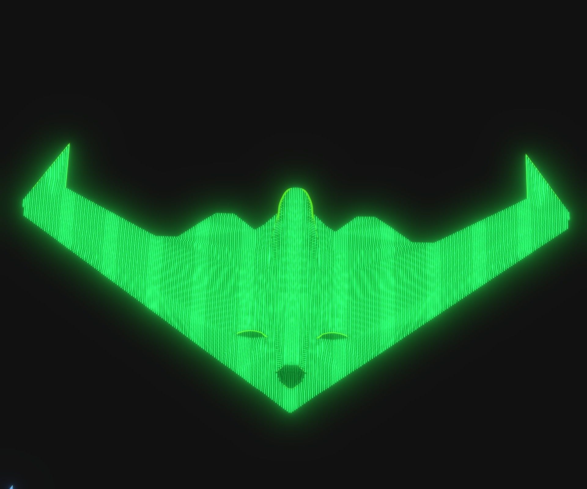 UCAV Stealth Drone Hologram 3D Model Low-poly 3D model_17