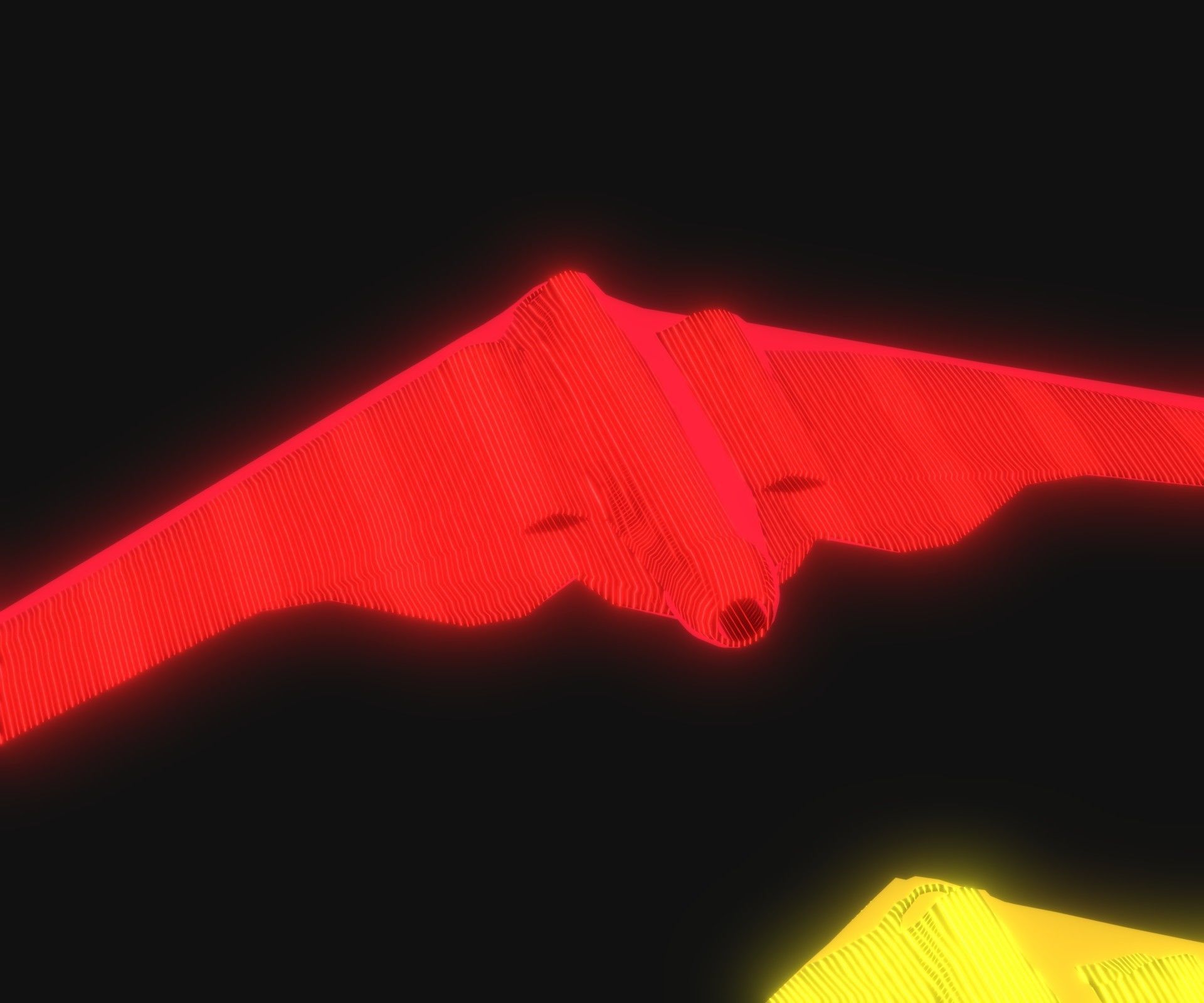 UCAV Stealth Drone Hologram 3D Model Low-poly 3D model_6