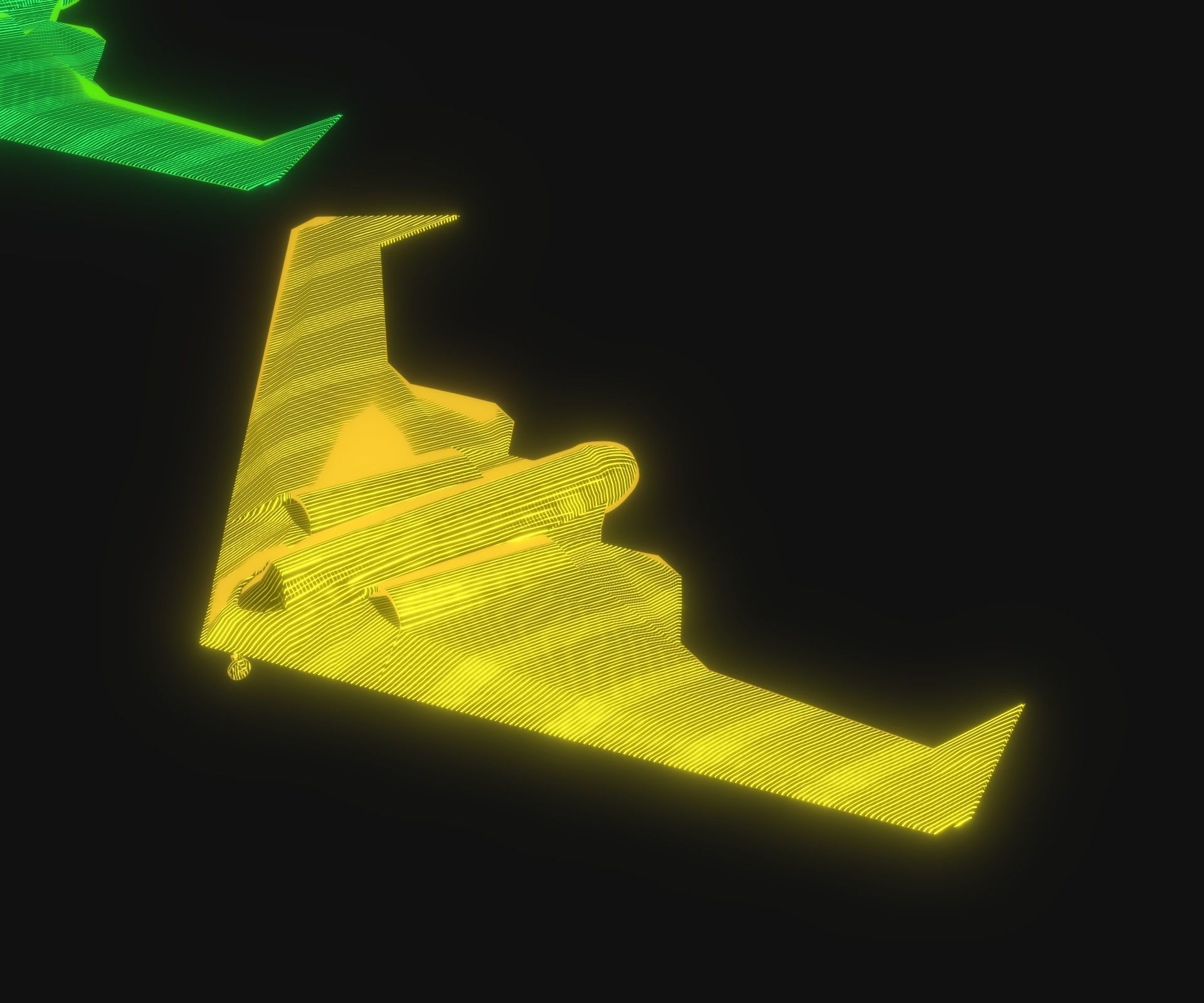 UCAV Stealth Drone Hologram 3D Model Low-poly 3D model_5