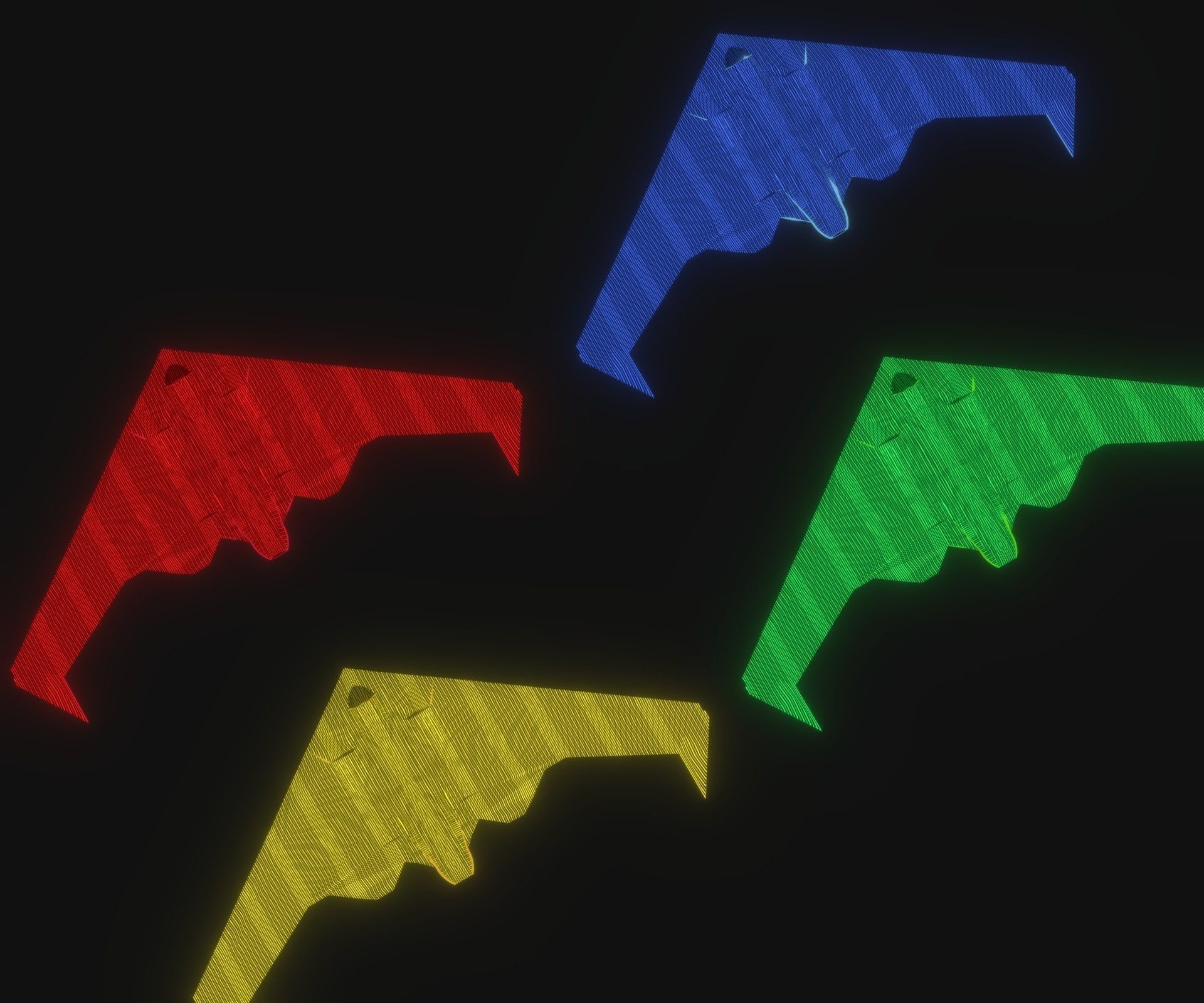 UCAV Stealth Drone Hologram 3D Model Low-poly 3D model_12