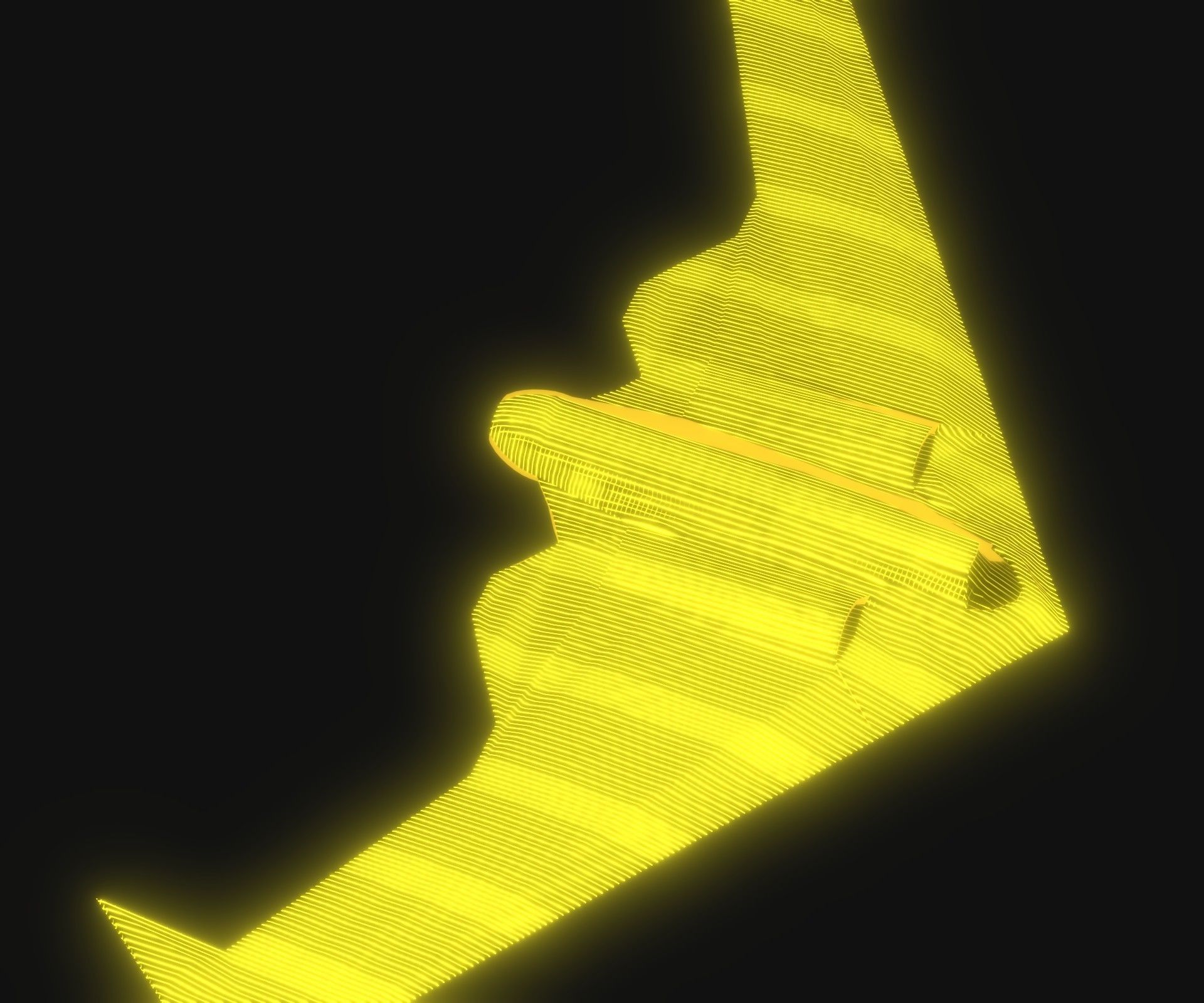 UCAV Stealth Drone Hologram 3D Model Low-poly 3D model_9