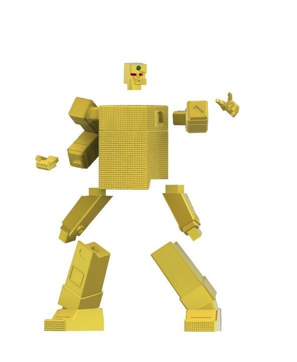 30CM SUPER ROBOT GOLD LIGHTAN 3D  FIGURE MODELS 3D print model_6
