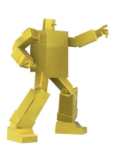 30CM SUPER ROBOT GOLD LIGHTAN 3D  FIGURE MODELS 3D print model_2