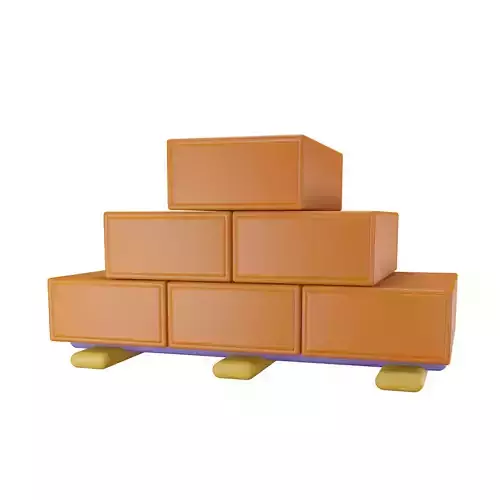pile of boxes Low-poly 3D model