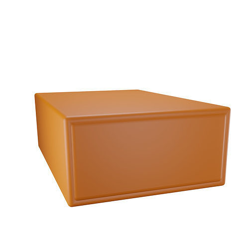 slotted box Low-poly 3D model