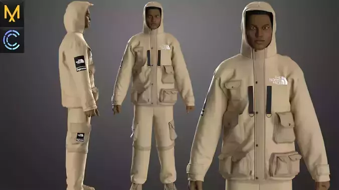 Mens Outfit OBJ mtl FBX ZPRJ