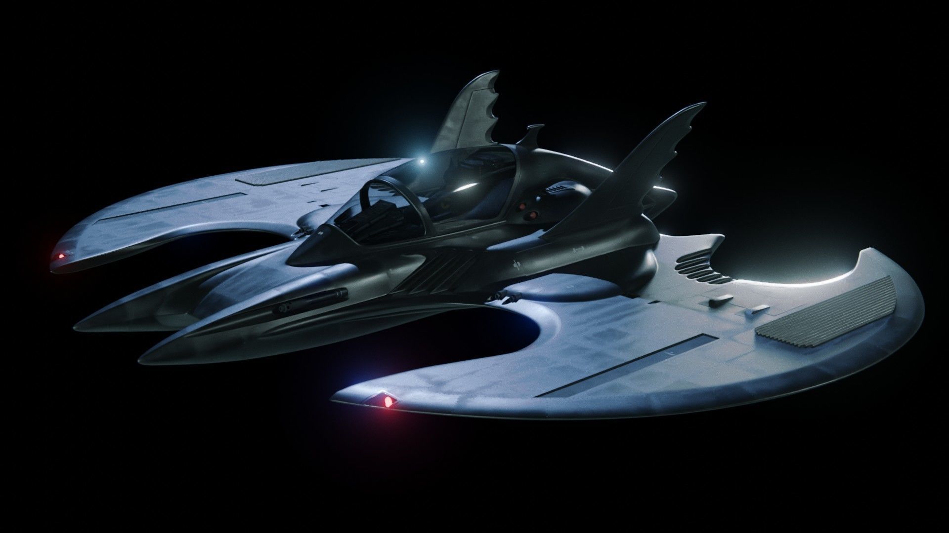1989 Batwing Low-poly 3D model_28