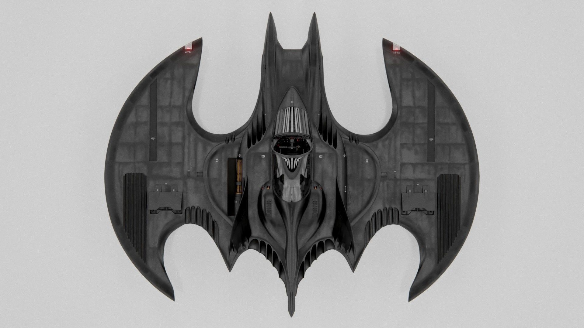1989 Batwing Low-poly 3D model_7