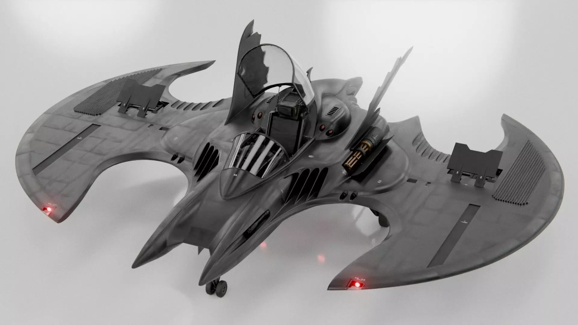 1989 Batwing Low-poly 3D model_0