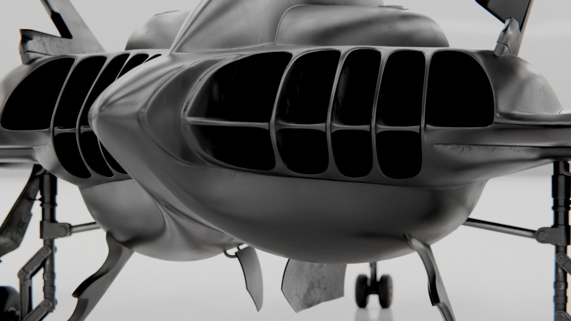 1989 Batwing Low-poly 3D model_11