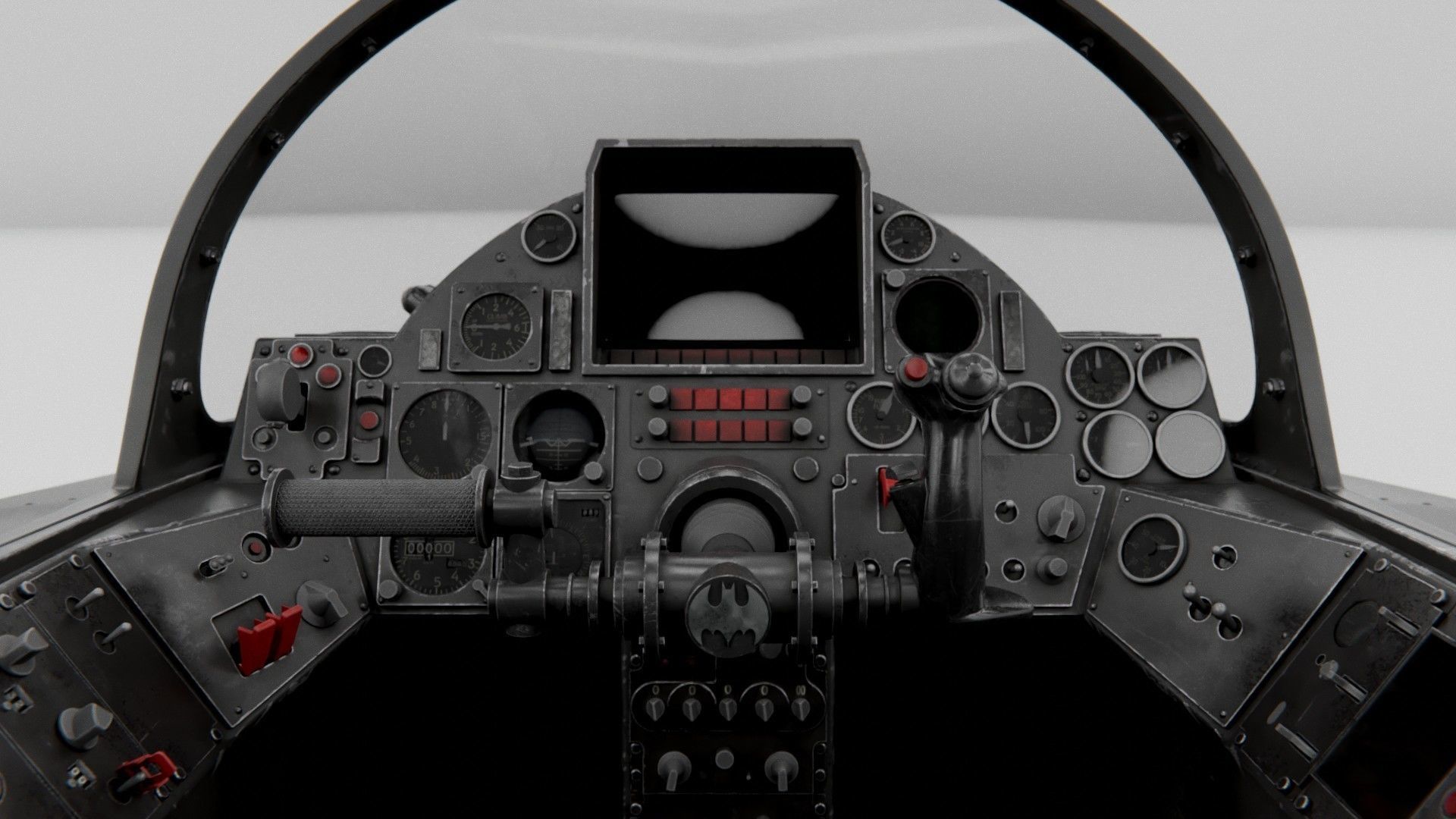 1989 Batwing Low-poly 3D model_18