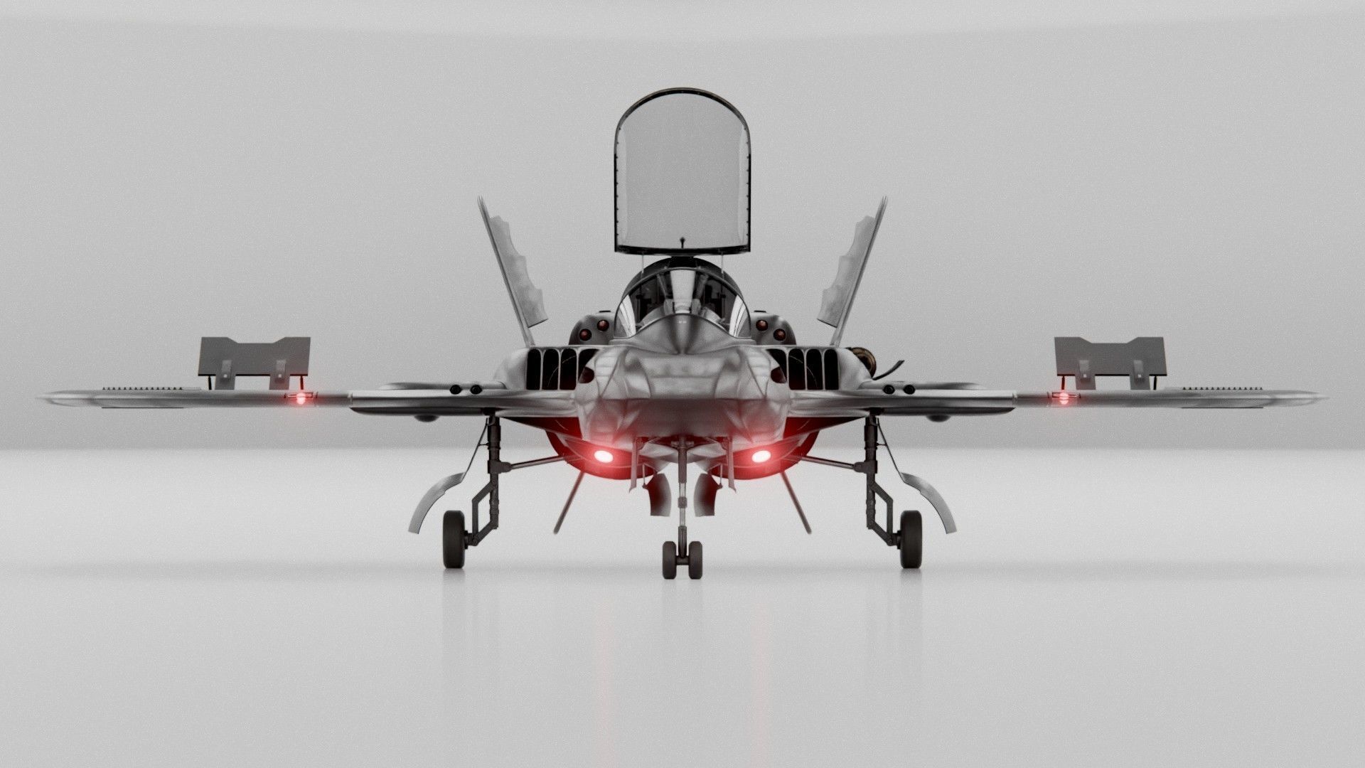 1989 Batwing Low-poly 3D model_3