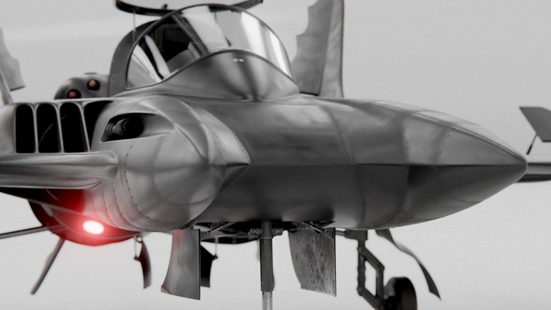 1989 Batwing Low-poly 3D model_12