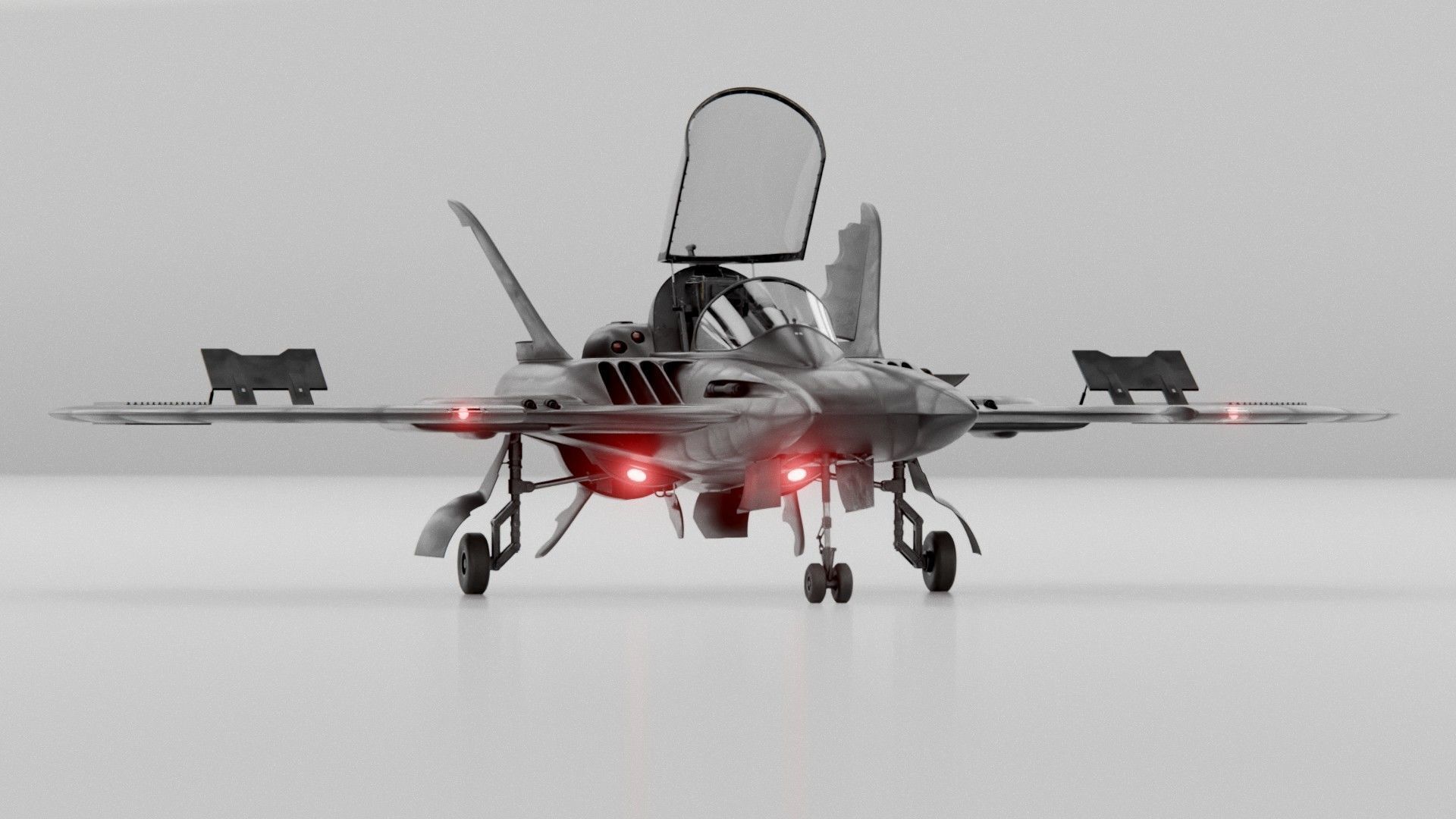 1989 Batwing Low-poly 3D model_2
