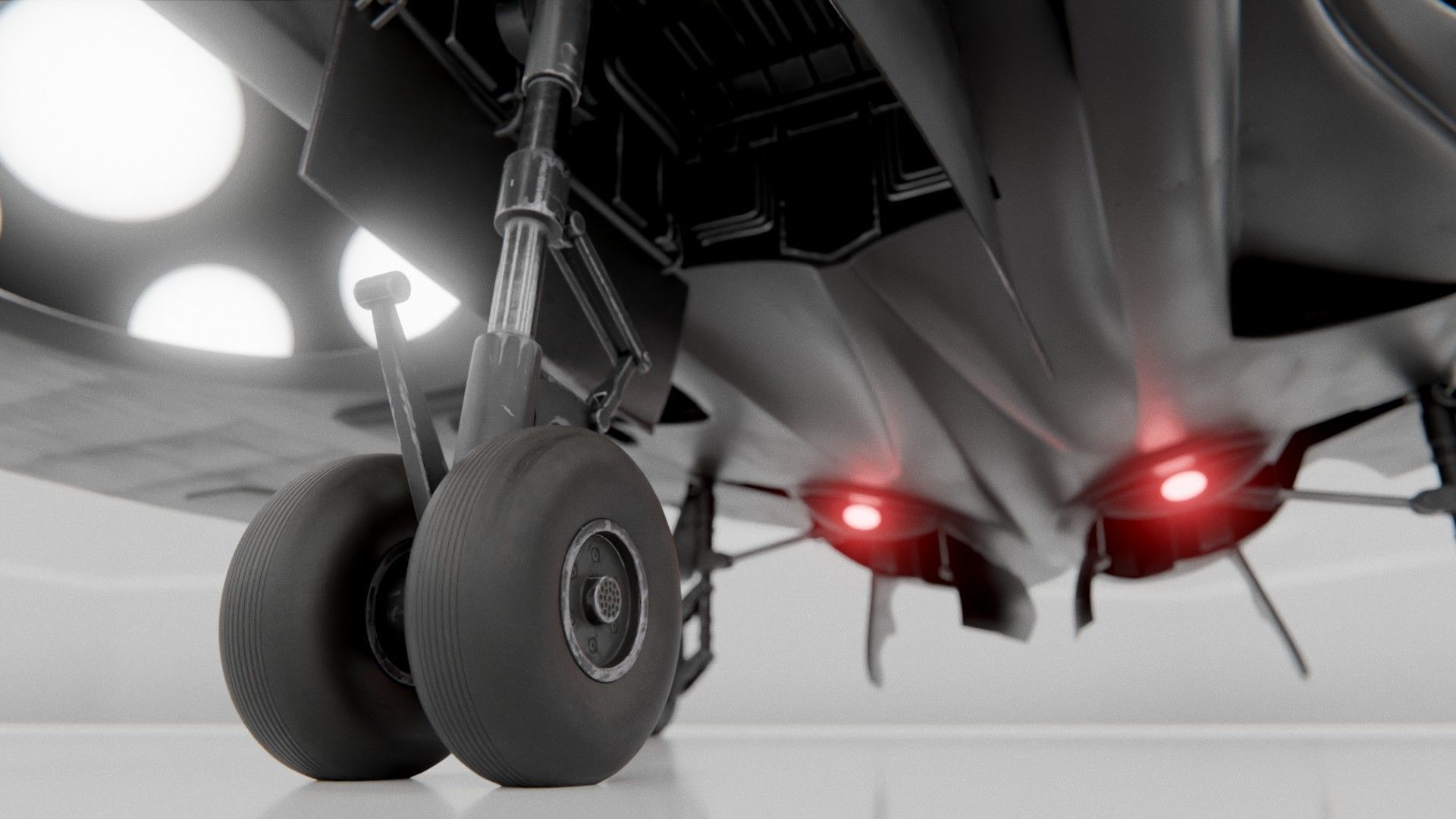 1989 Batwing Low-poly 3D model_26