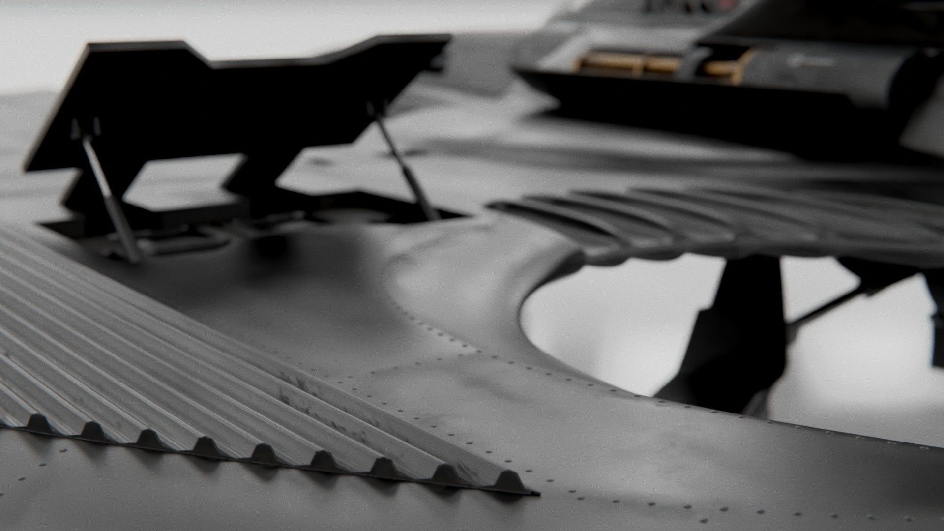 1989 Batwing Low-poly 3D model_23
