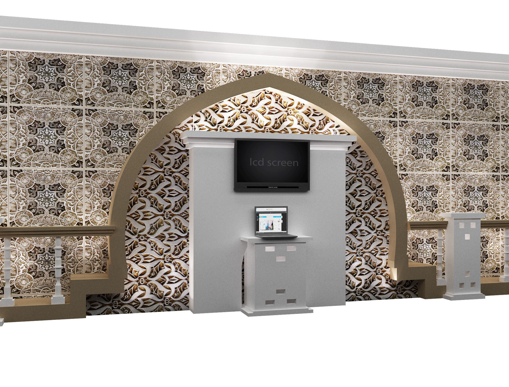 Booth Exhibition Stand a560b 3D model_12