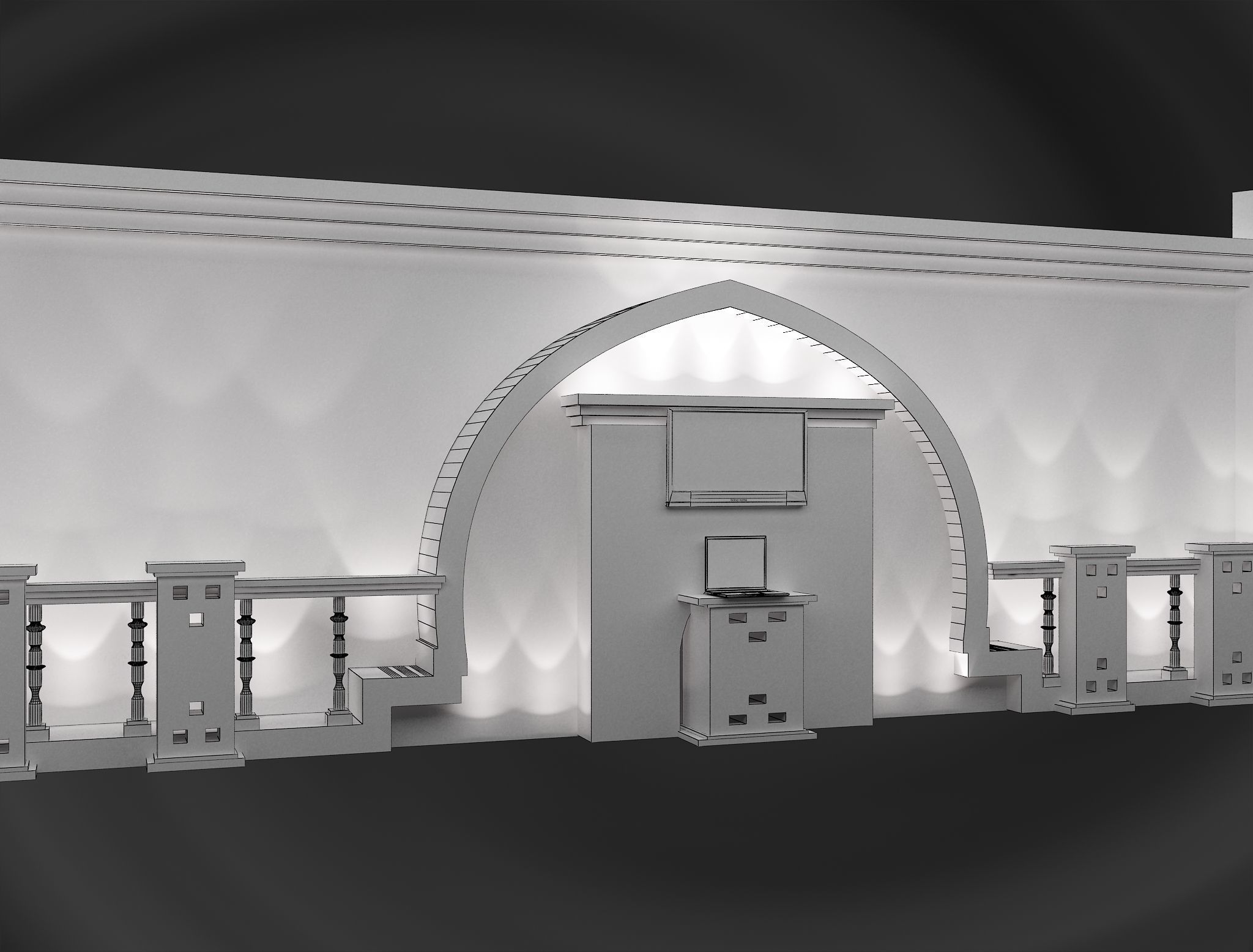 Booth Exhibition Stand a560b 3D model_9