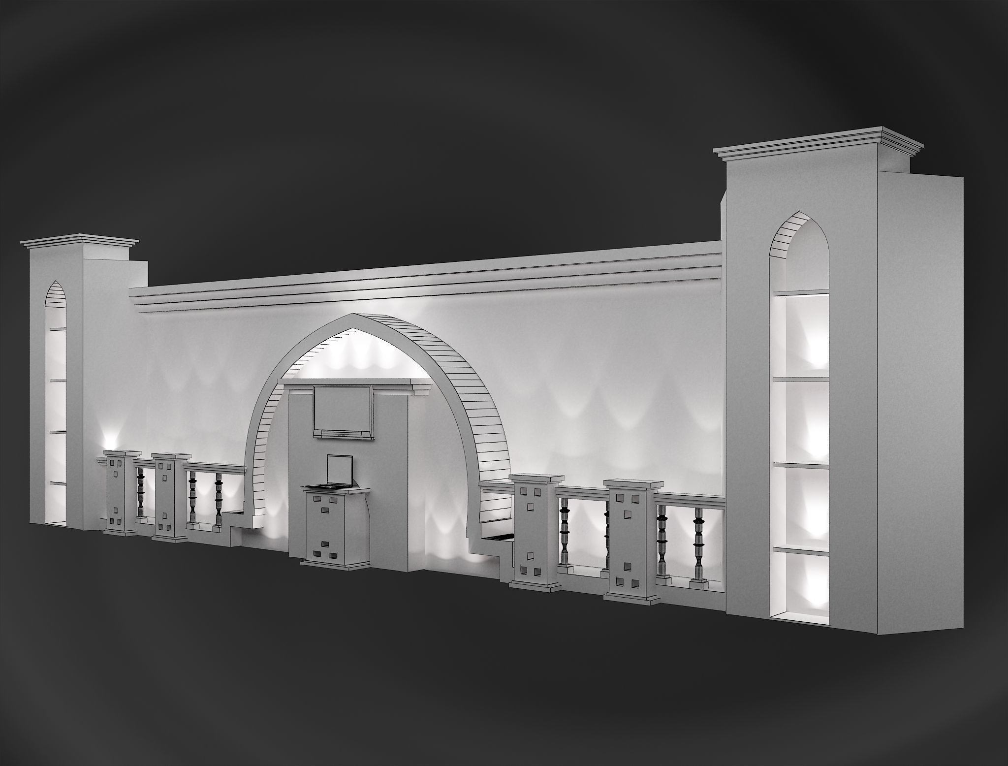 Booth Exhibition Stand a560b 3D model_3