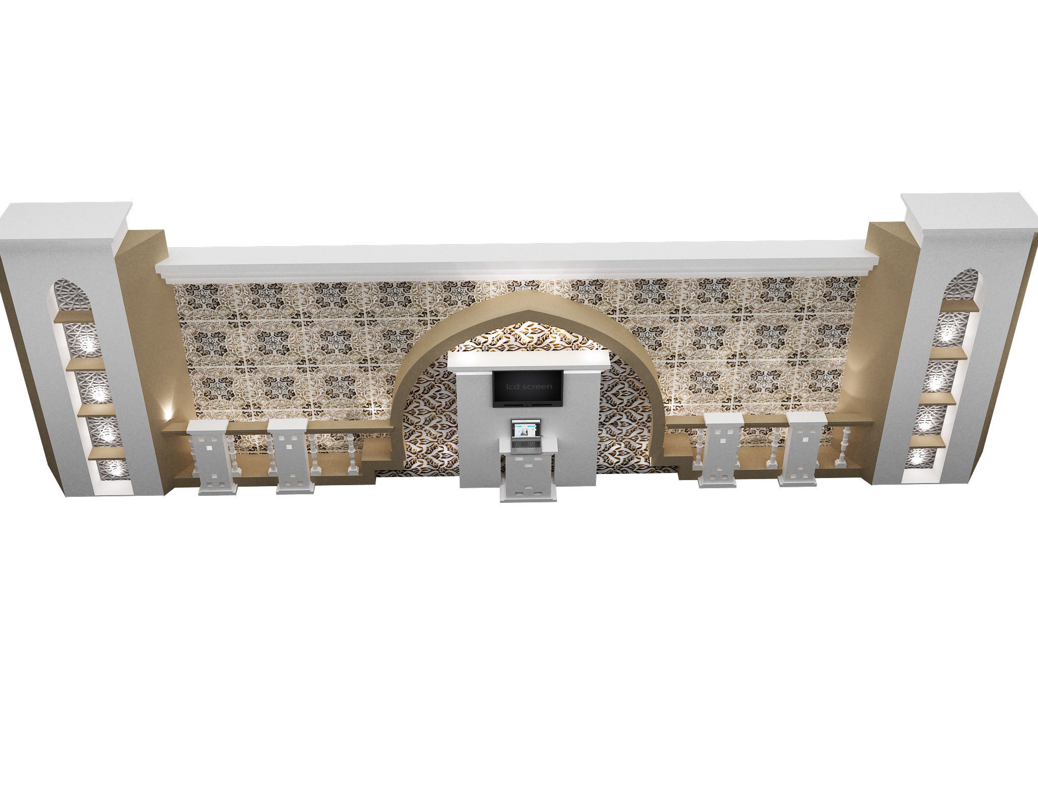 Booth Exhibition Stand a560b 3D model_6