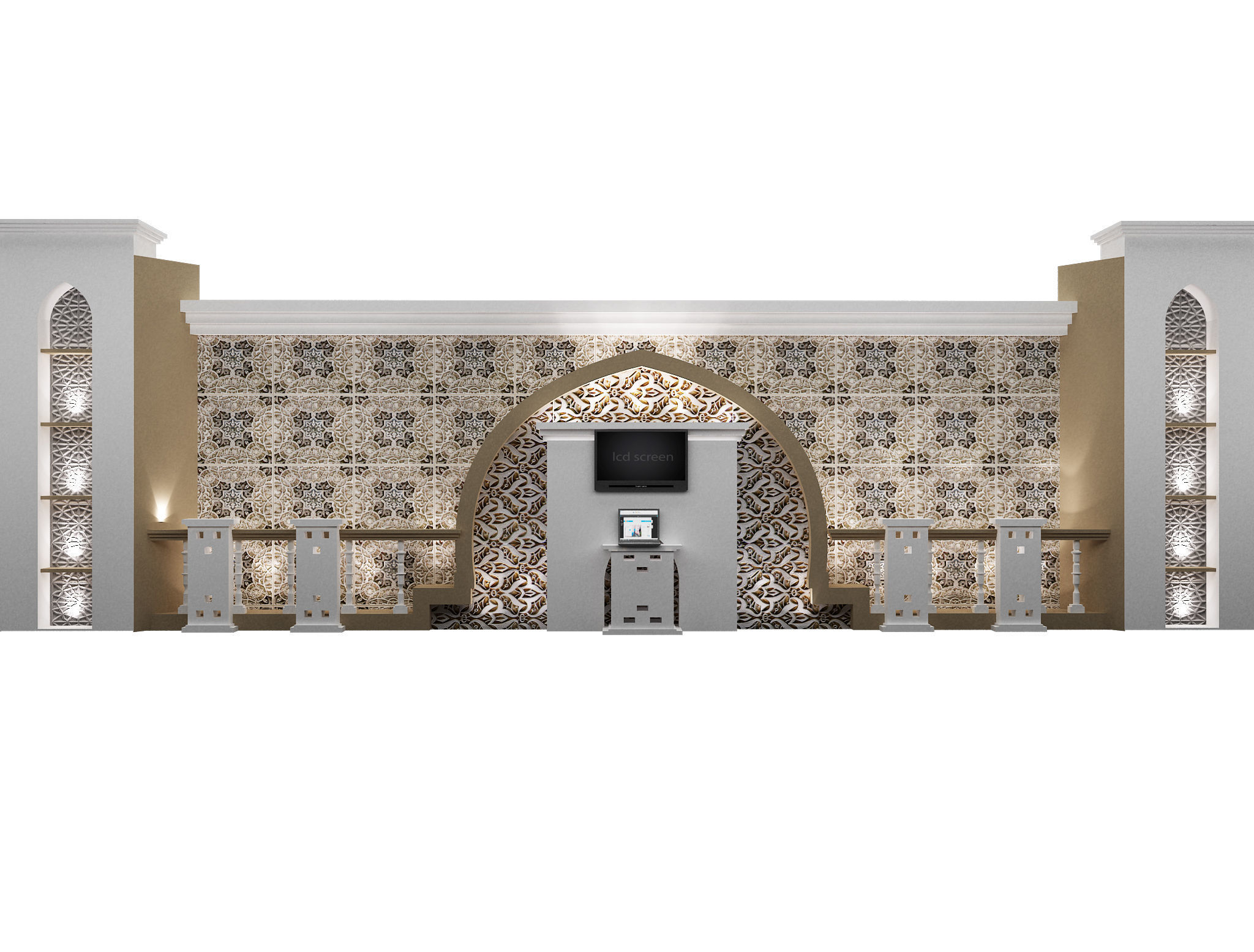 Booth Exhibition Stand a560b 3D model_4