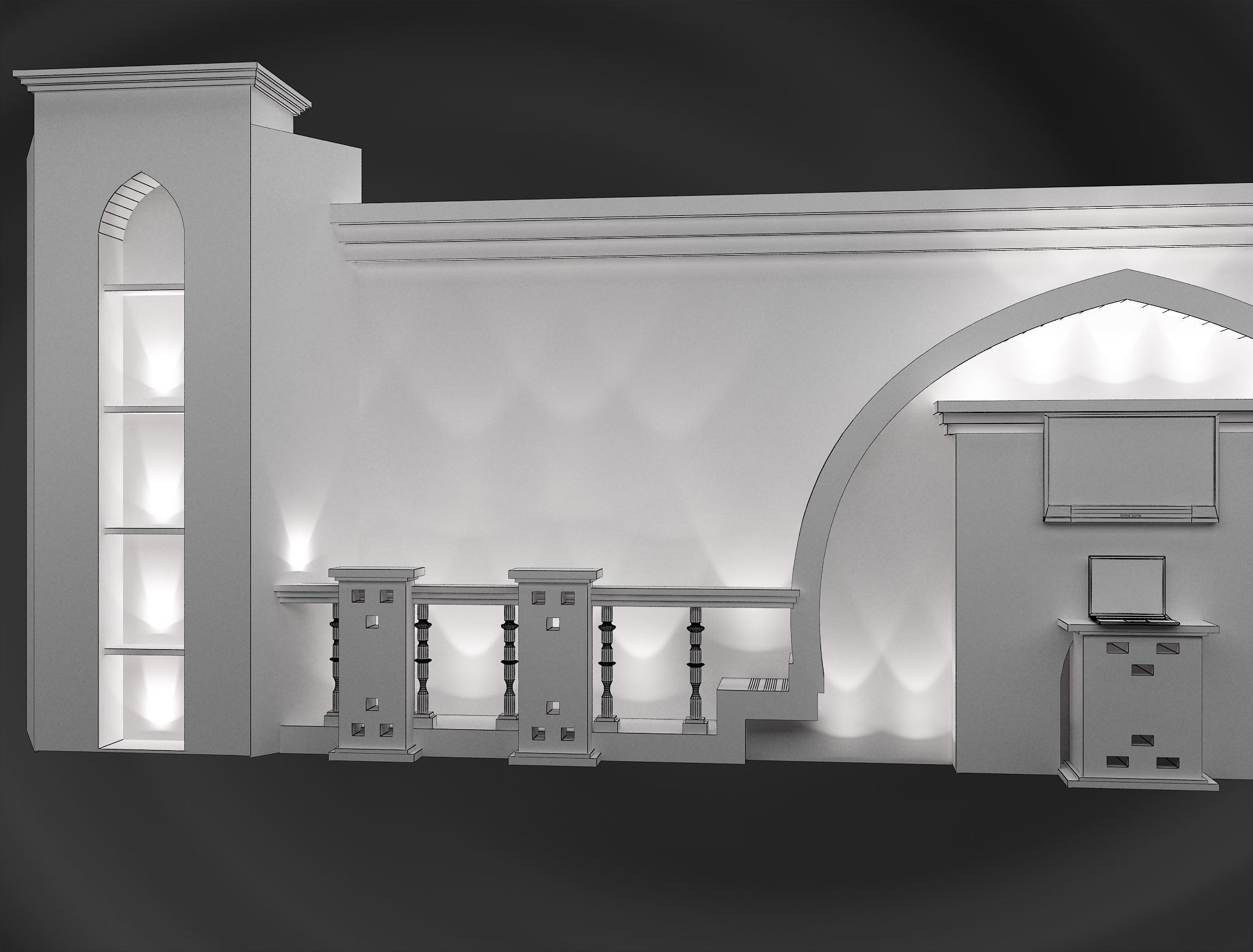 Booth Exhibition Stand a560b 3D model_11