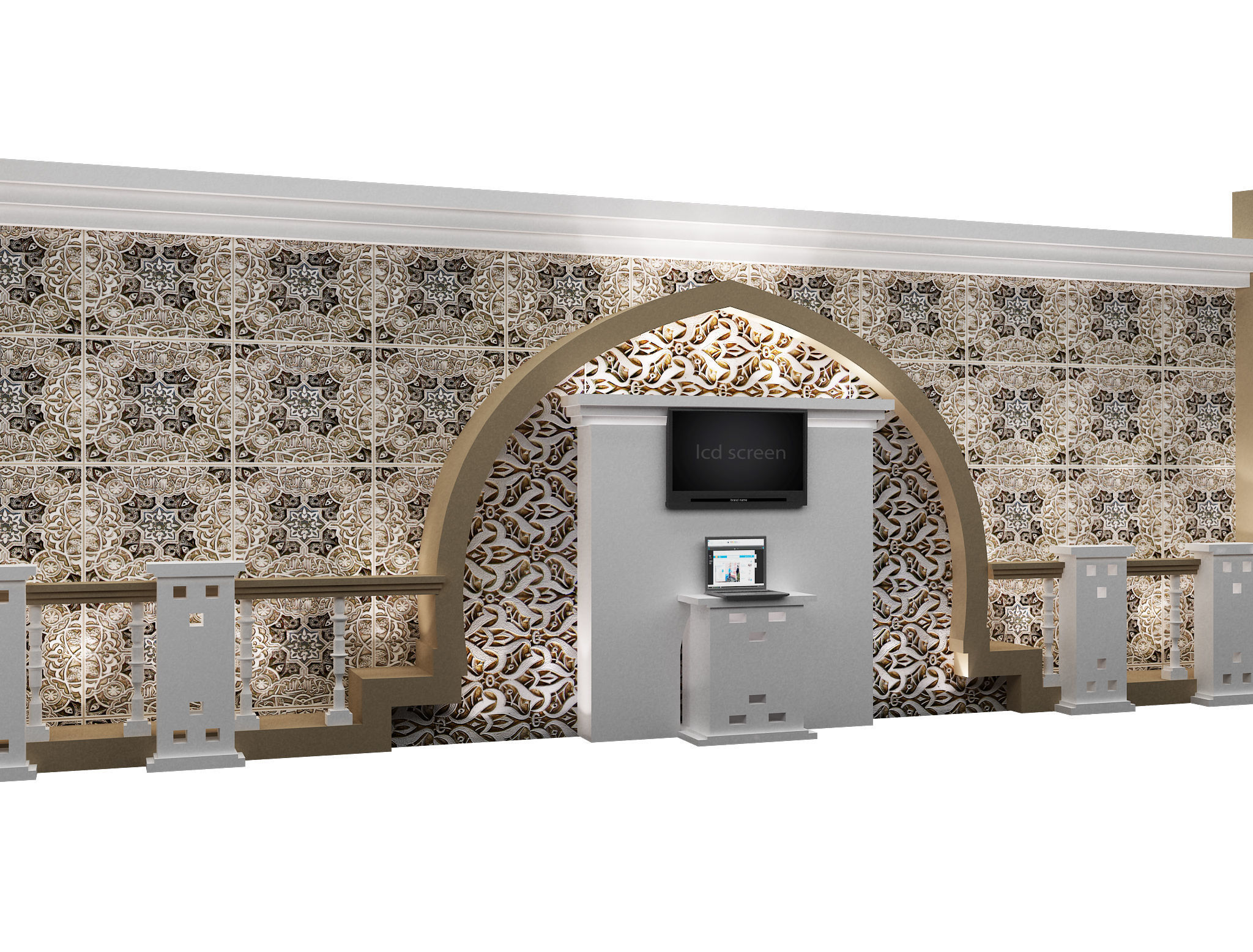 Booth Exhibition Stand a560b 3D model_8