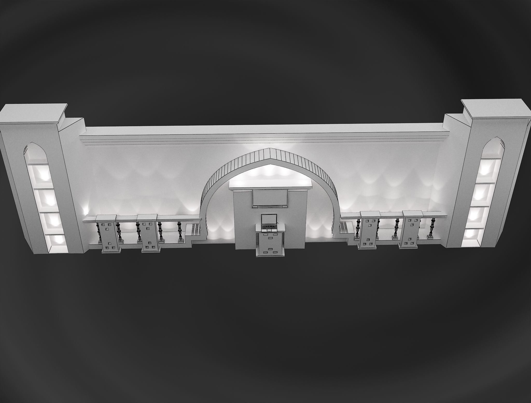 Booth Exhibition Stand a560b 3D model_7