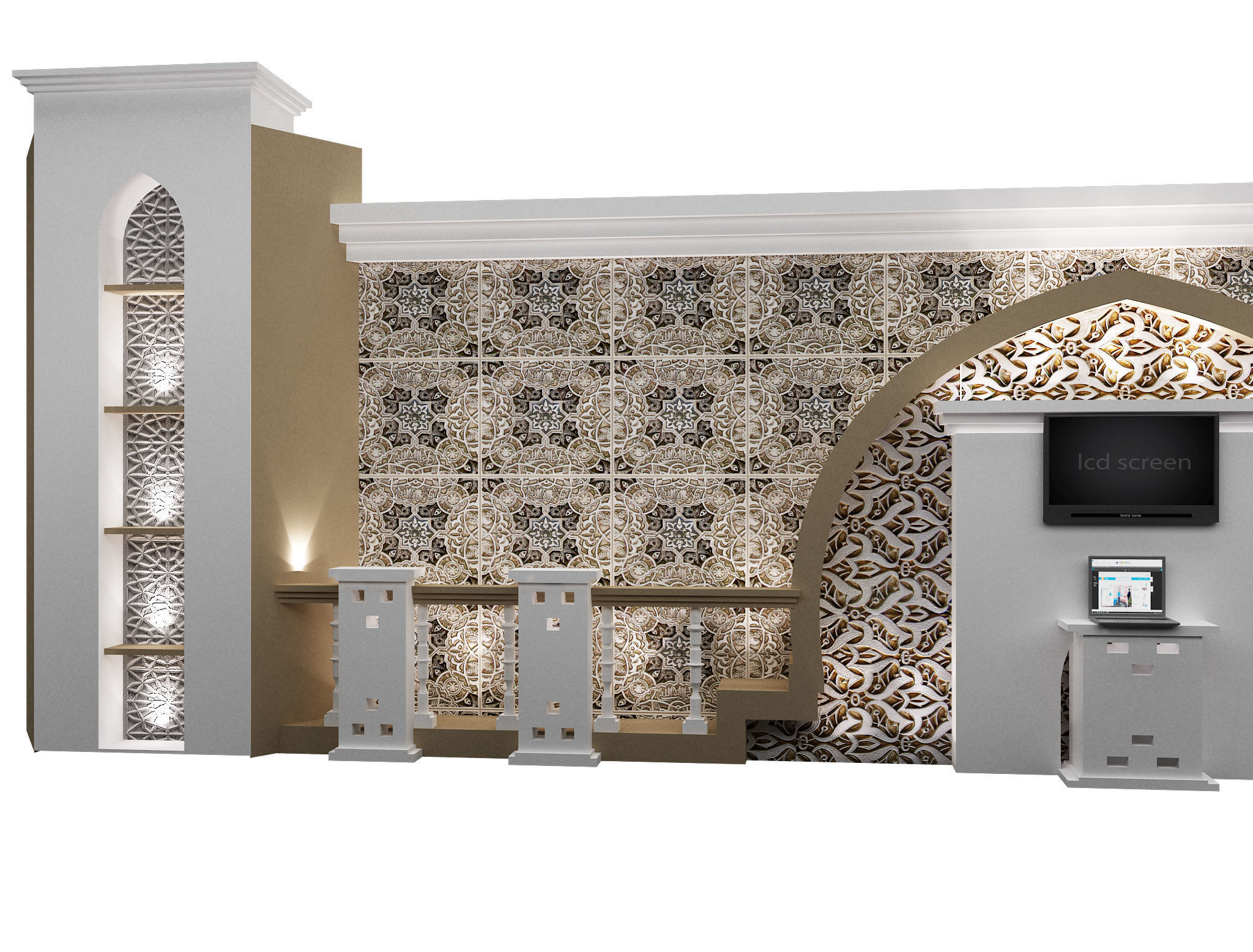 Booth Exhibition Stand a560b 3D model_10