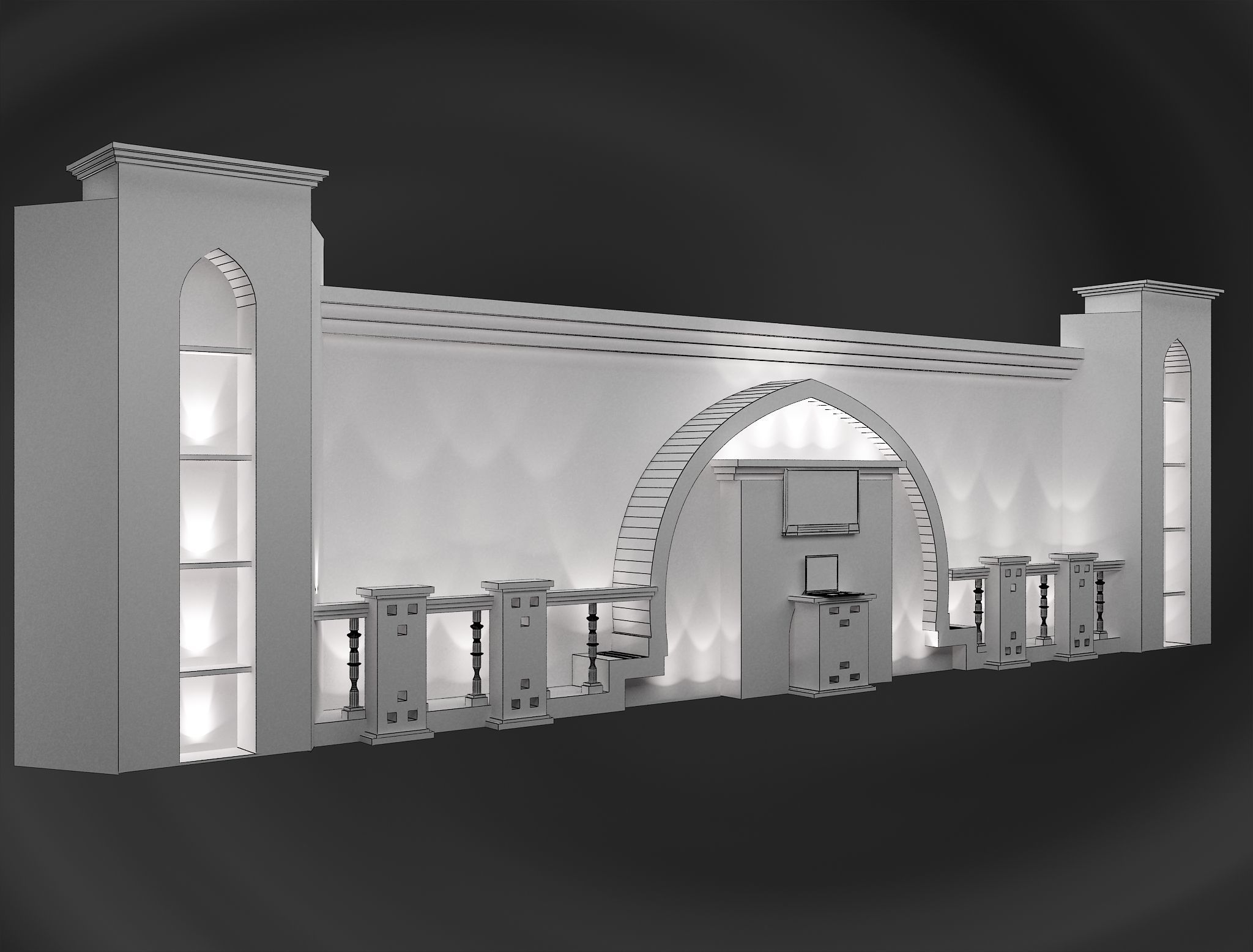 Booth Exhibition Stand a560b 3D model_1