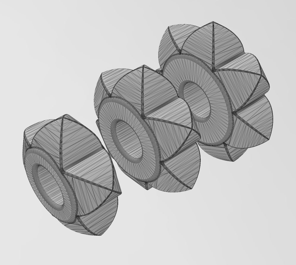 Stud pattern bracelet charm beads 3D print model_13