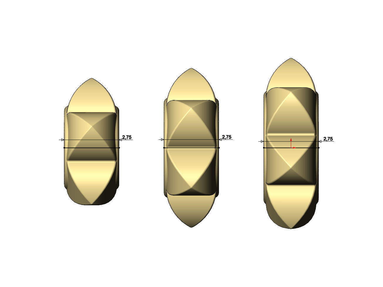 Stud pattern bracelet charm beads 3D print model_6