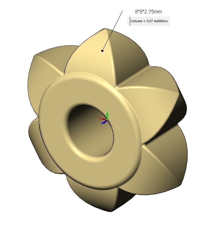 Stud pattern bracelet charm beads 3D print model_11