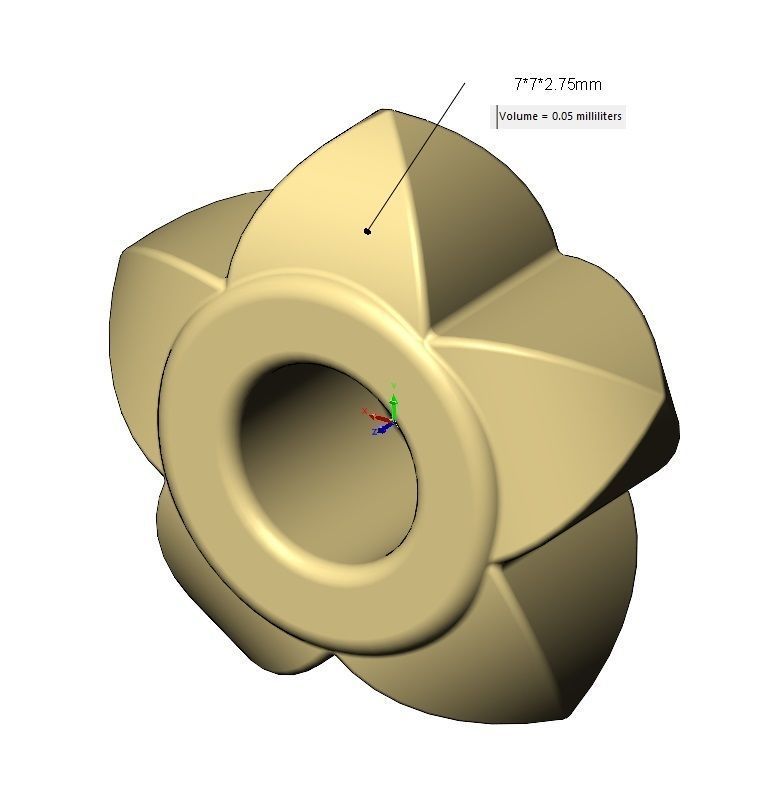 Stud pattern bracelet charm beads 3D print model_12