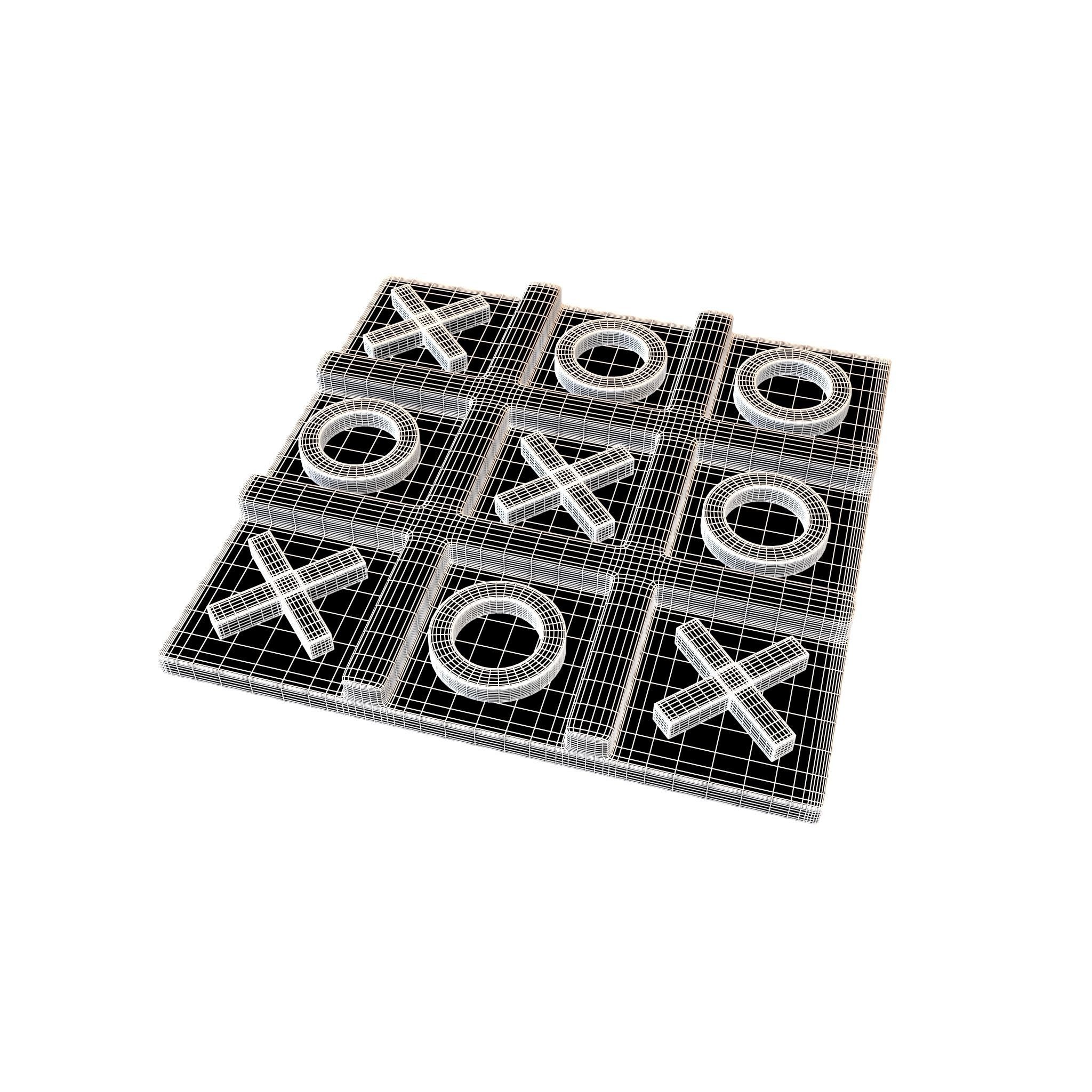 Tic Tac Toe Game v1 001 Low-poly 3D model_4