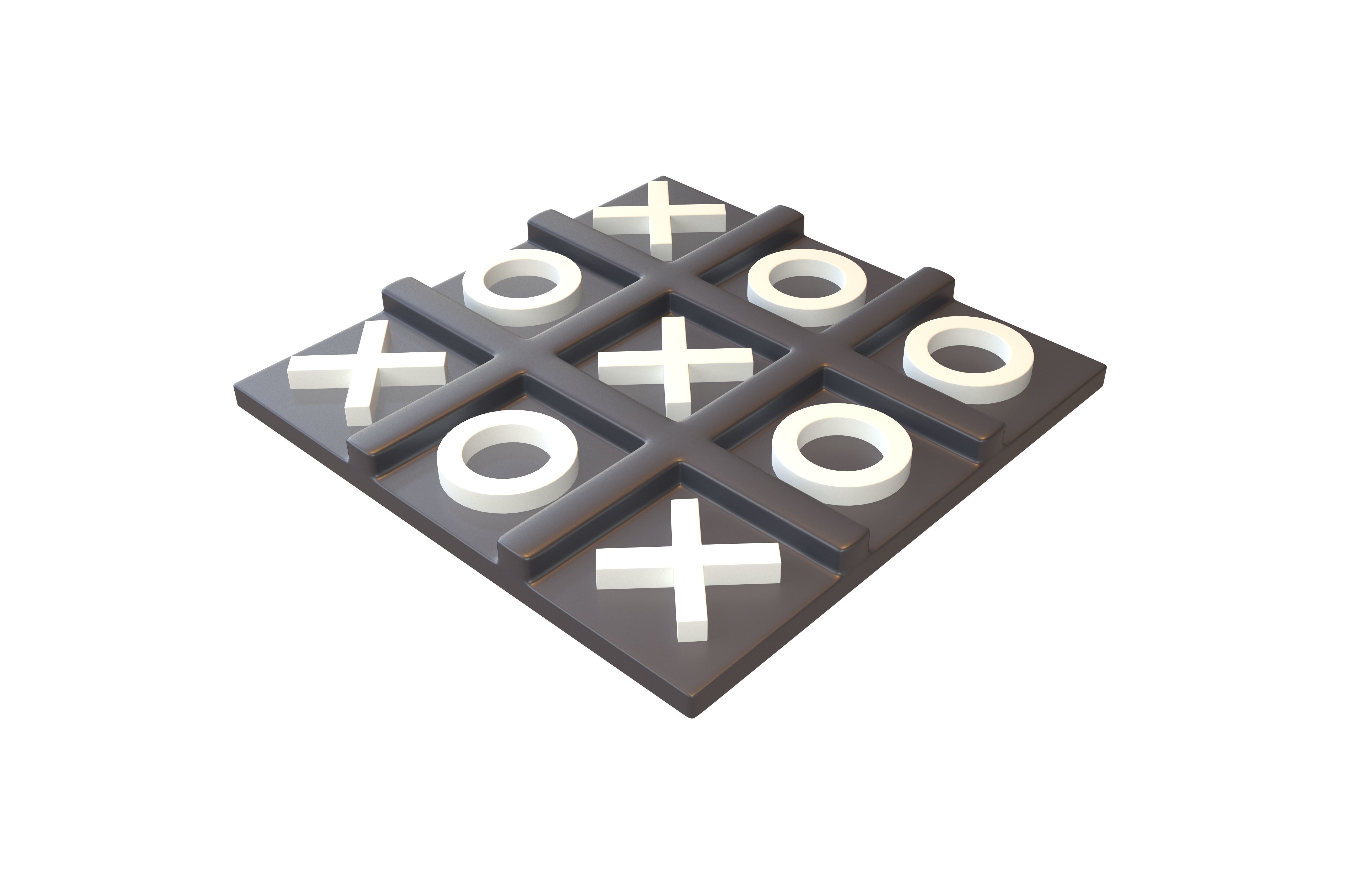 Tic Tac Toe Game v1 001 Low-poly 3D model_2
