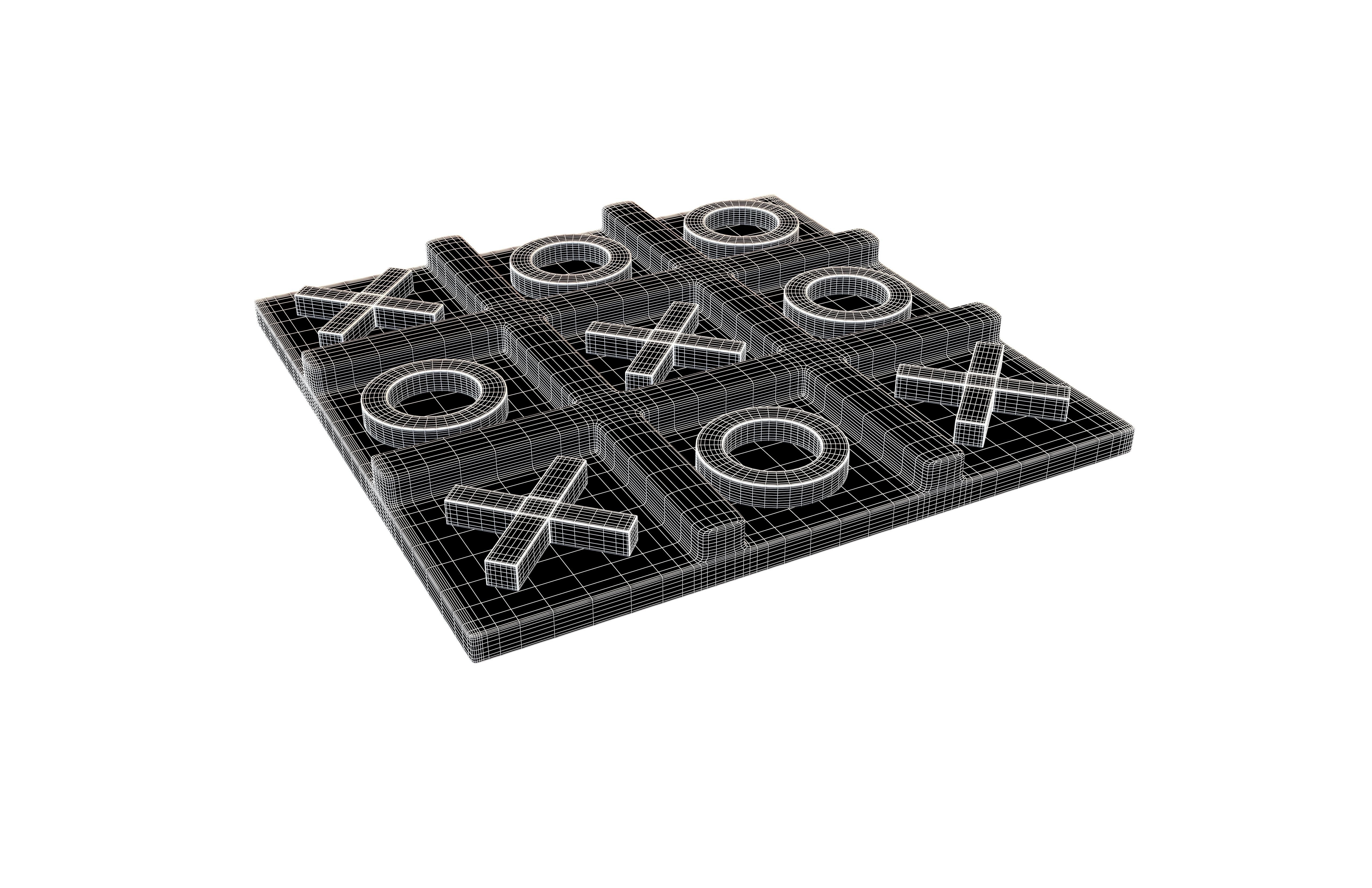 Tic Tac Toe Game v1 001 Low-poly 3D model_5