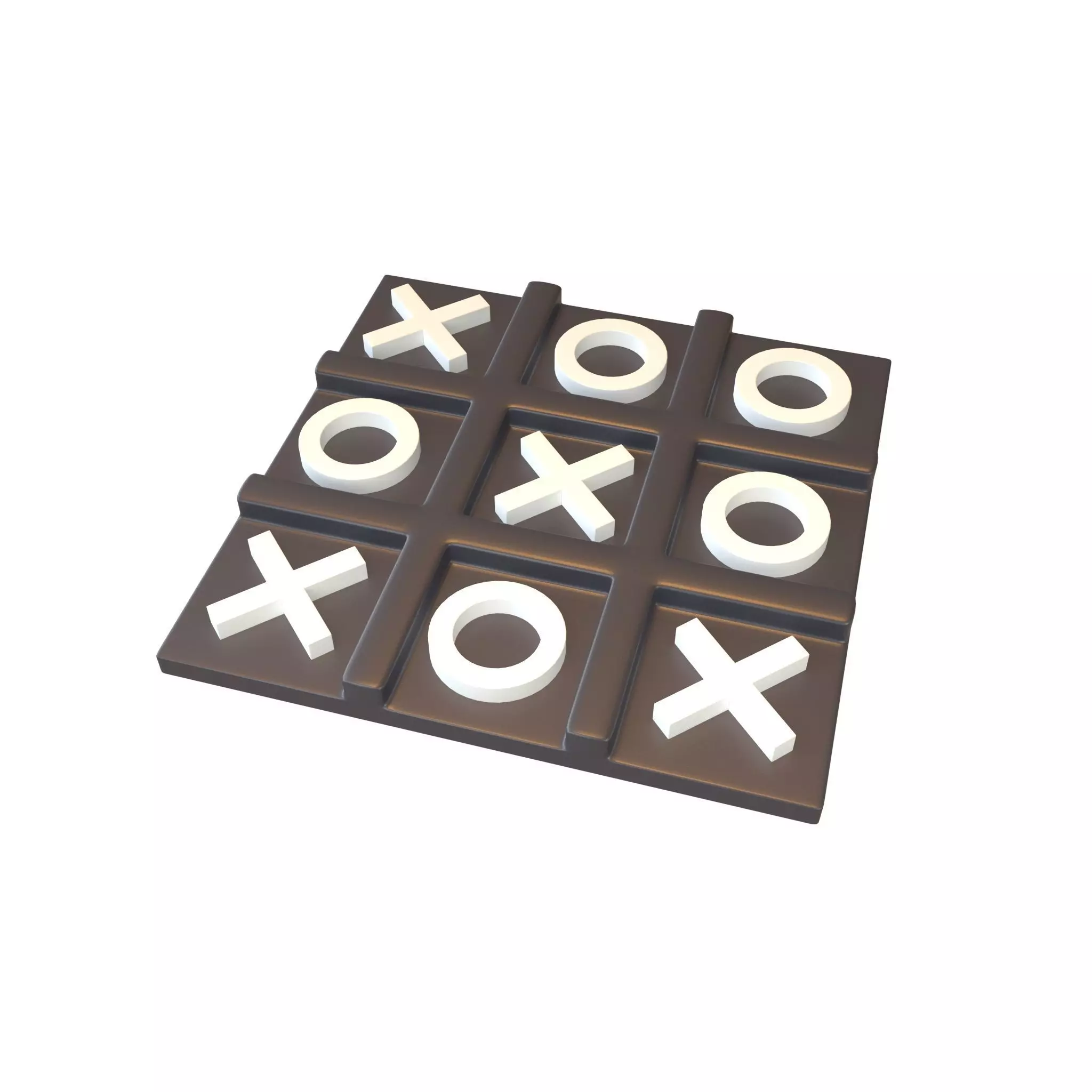 Tic Tac Toe Game v1 001 Low-poly 3D model_0