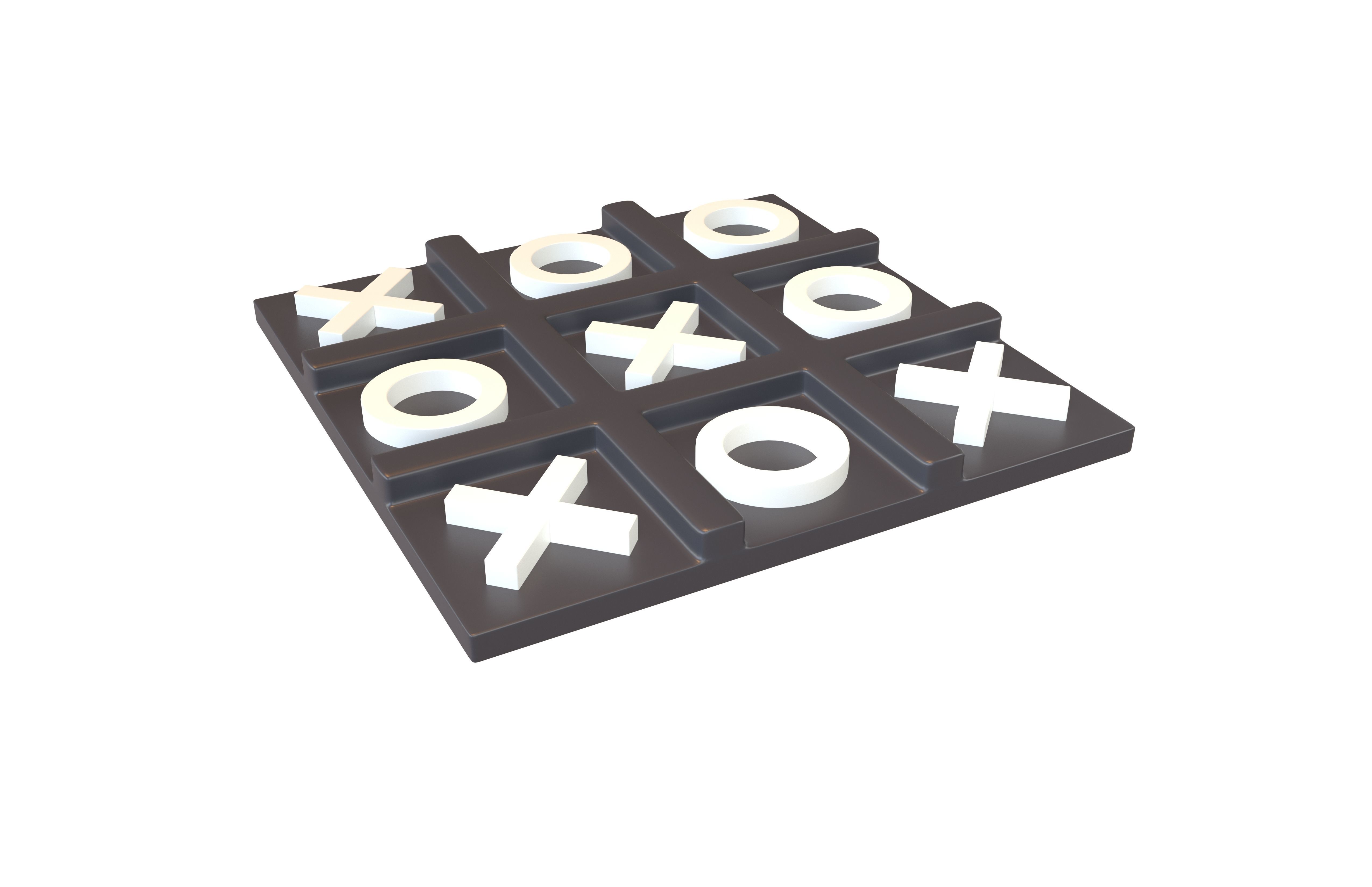 Tic Tac Toe Game v1 001 Low-poly 3D model_1