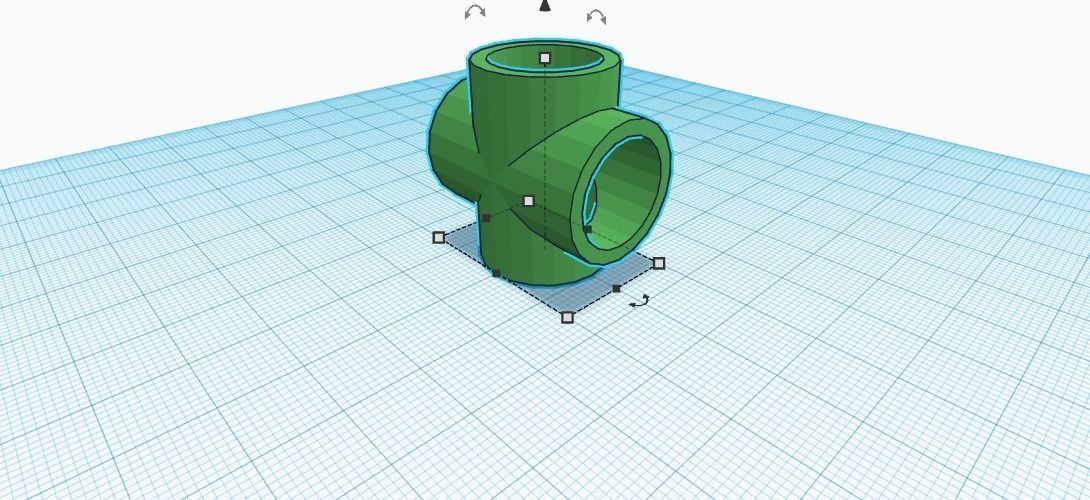 PVC pipe Cross Connector Free 3D model_2