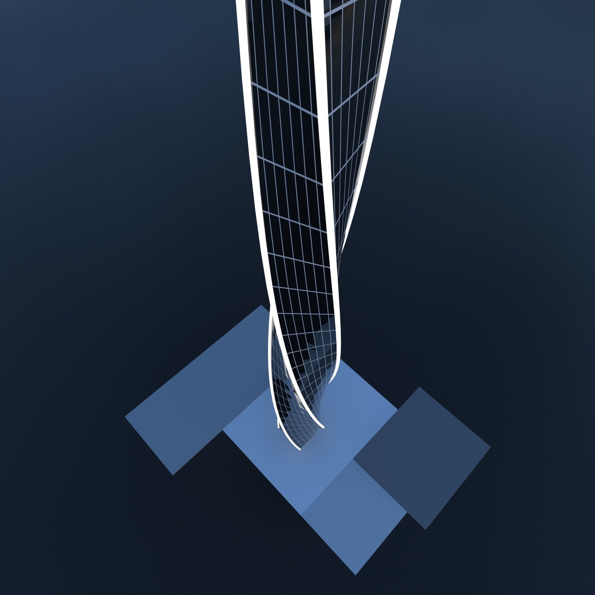  Sharp building  Low-poly 3D model_7