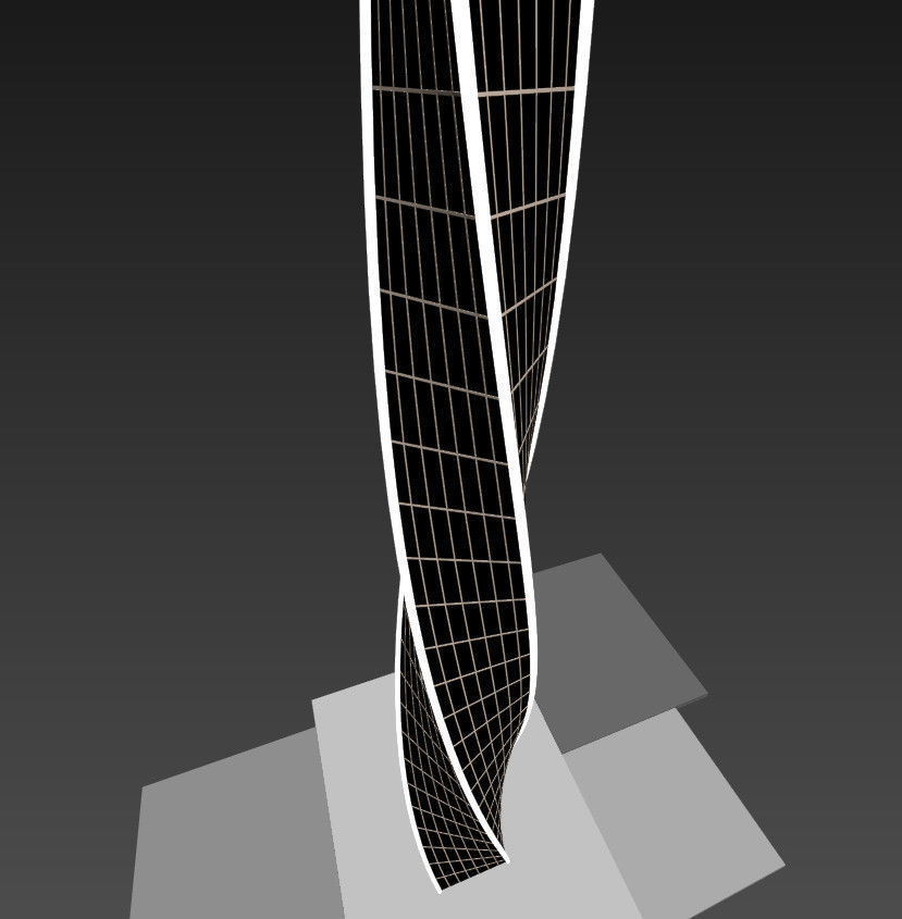  Sharp building  Low-poly 3D model_9