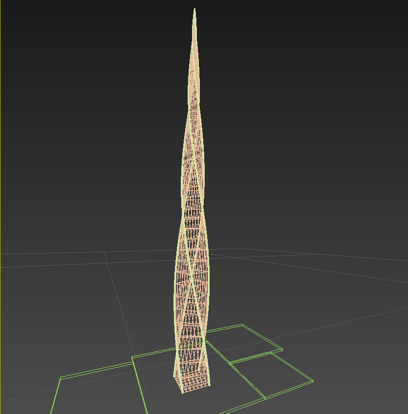  Sharp building  Low-poly 3D model_10