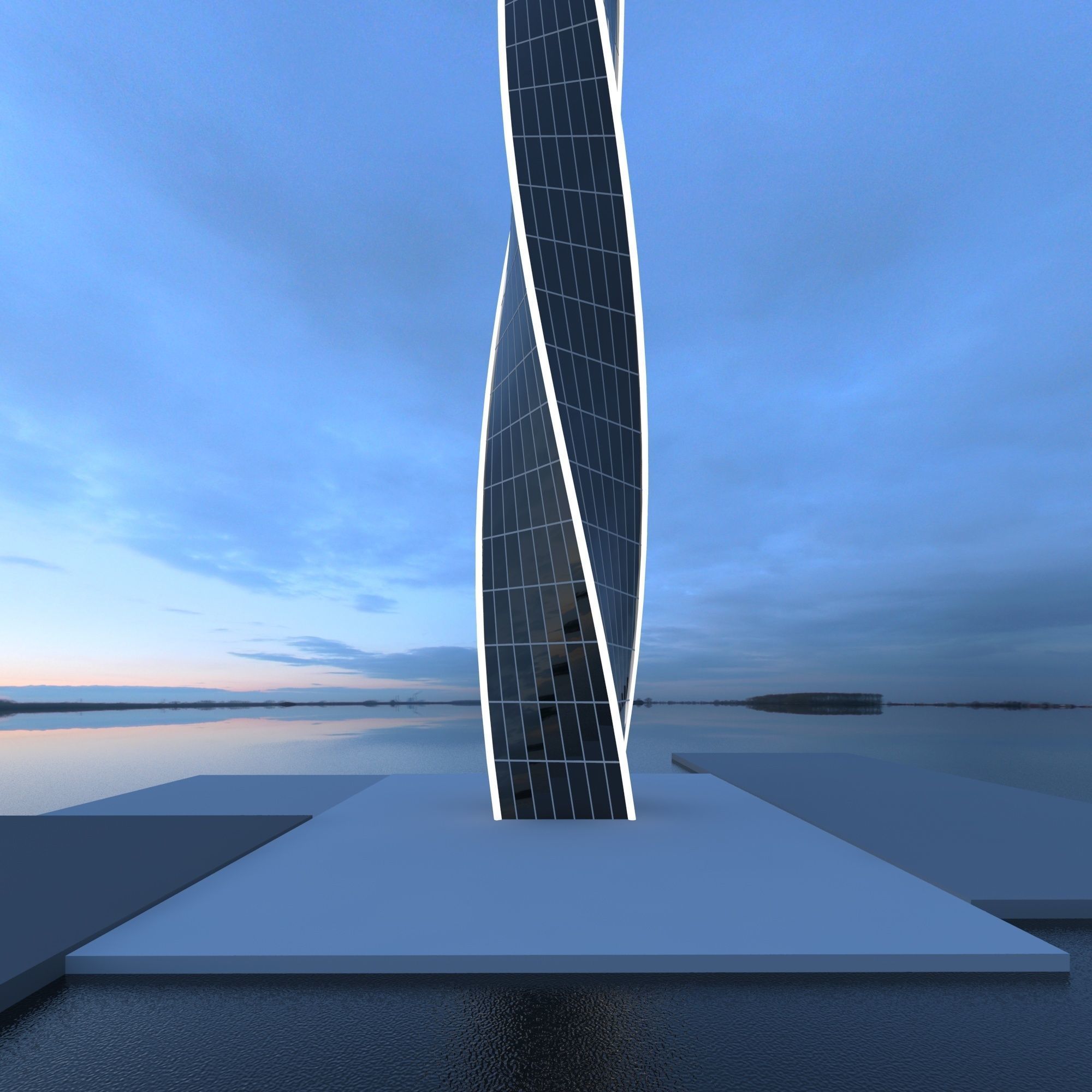  Sharp building  Low-poly 3D model_2