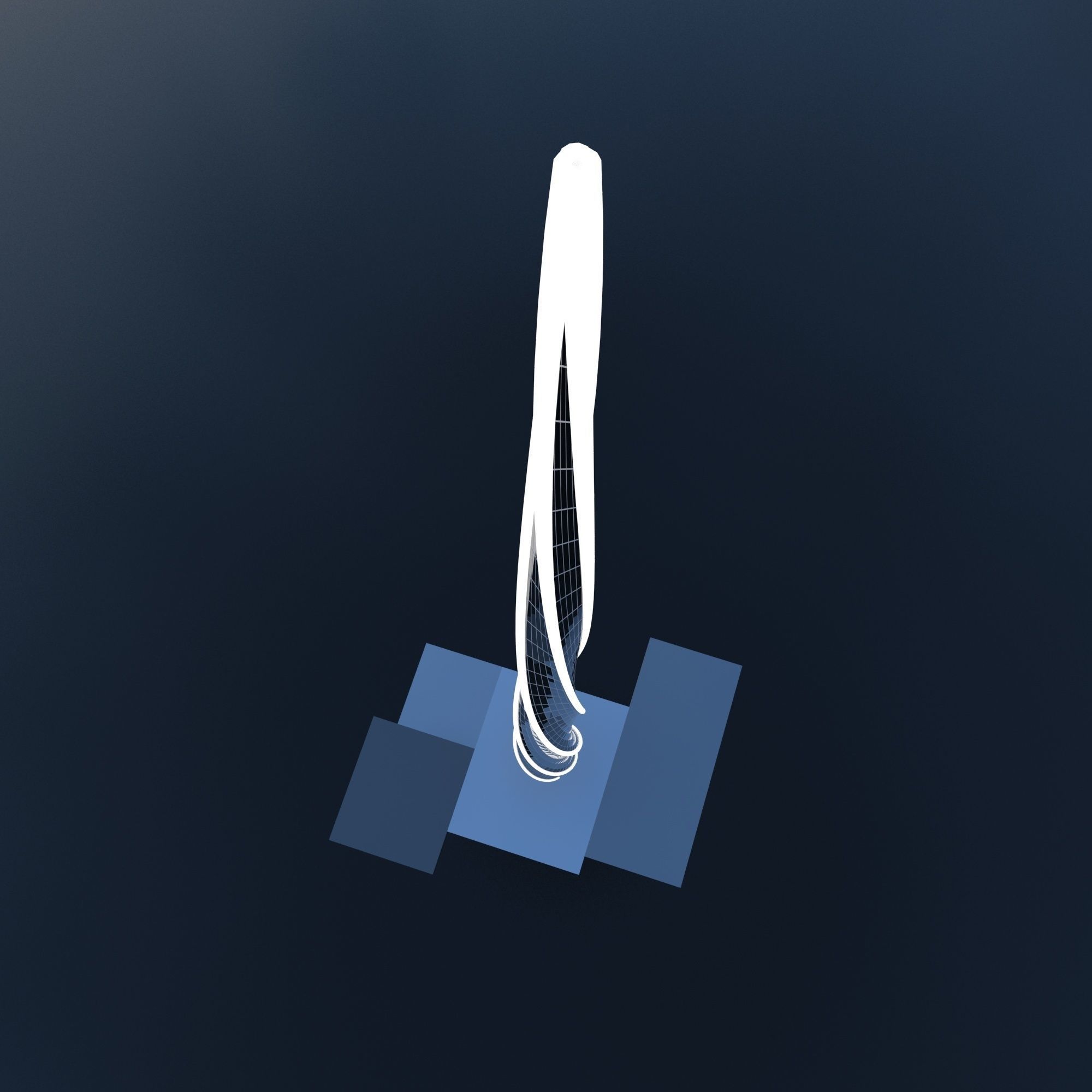  Sharp building  Low-poly 3D model_5