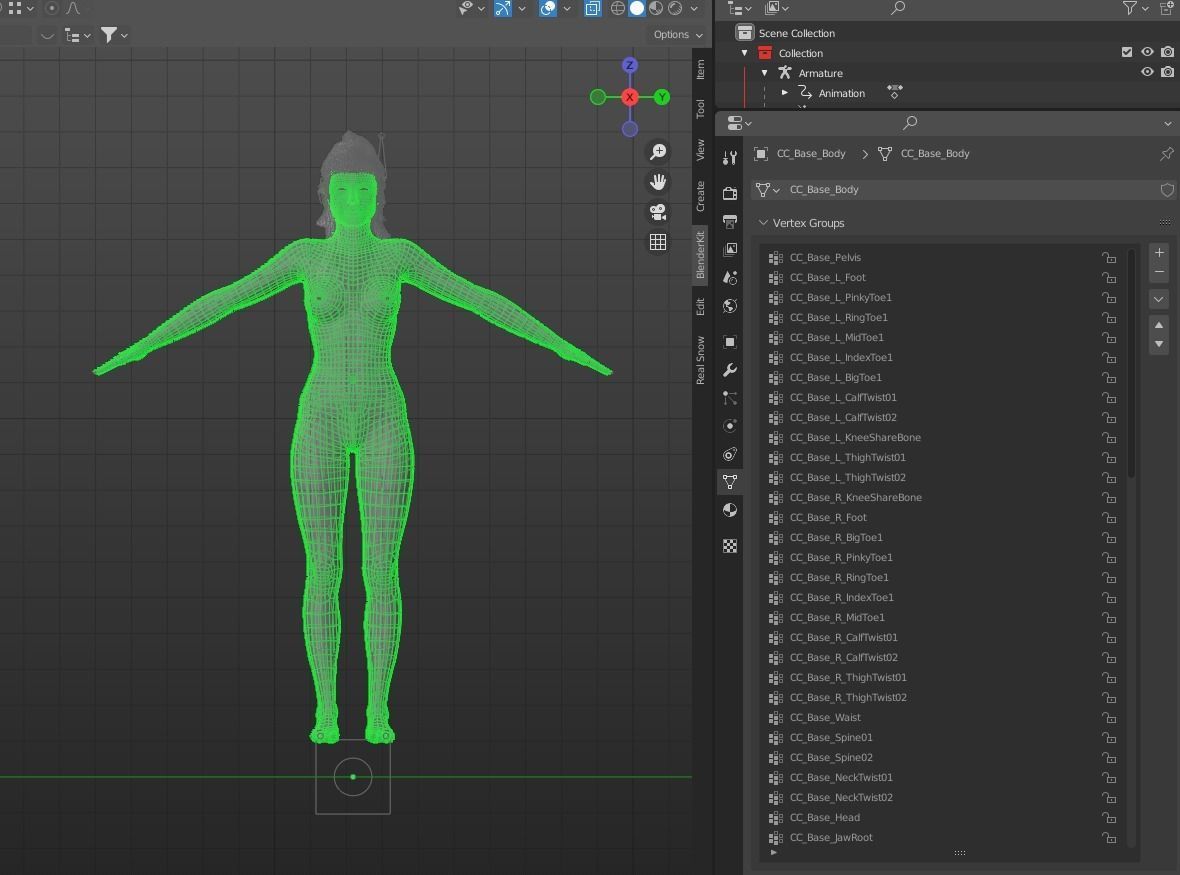 Necromancer Sorceress and Item Set Low-poly 3D model_15