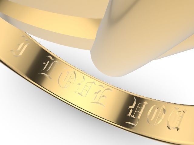 US 1 to 13 sizes TRI STONE RING STL VERIFIED 3D print model_4